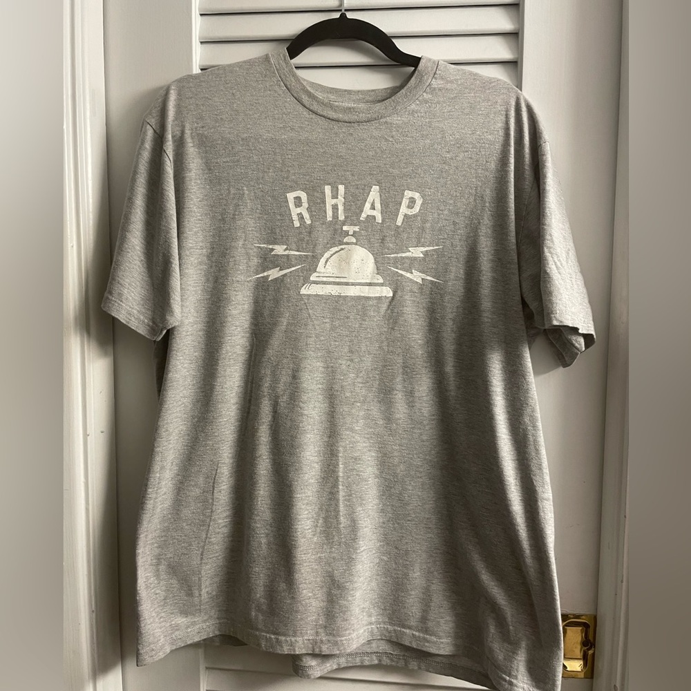 Teespring “RHAP!” Tee Shirt Like New Size Large Heather Grey/white